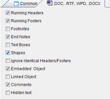 Anycount DOCX format settings