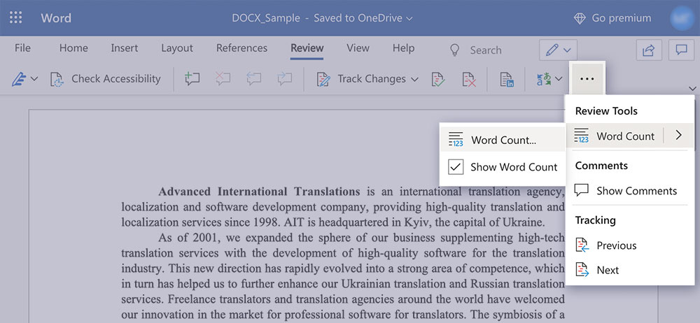 How To Check A Word Count In Microsoft Word Online 