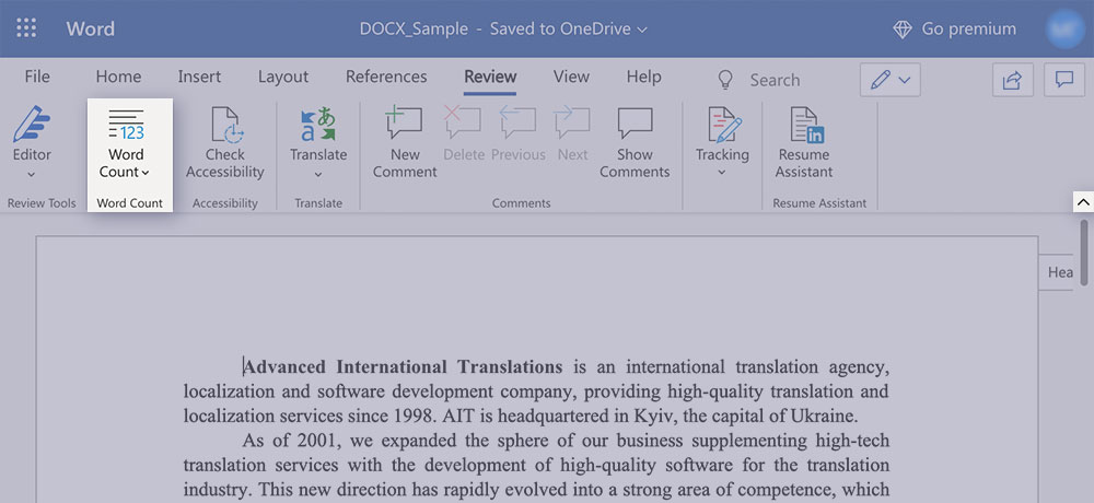 How To Check A Word Count In Microsoft Word Online 