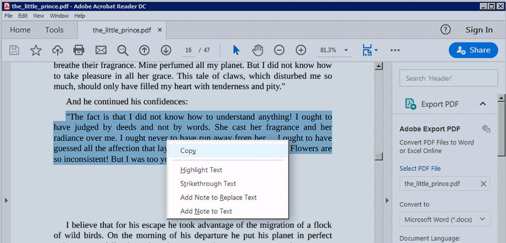 How to do a character count in a .pdf file - Quora